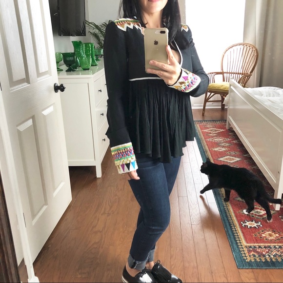 Sass & bide Black embroidered silk jacket - Picture 2 of 8